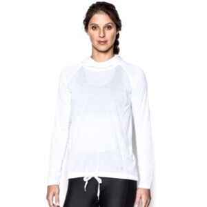 UA Under Armour Women's  White Lightweight Pullover Hoodie SM Athleisure Sport